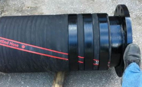 Water suction delivery hose Couplings flange tails fitting fire fighting Large Layflat reel Aluminium Spool Piece Coupling Fracking emergency